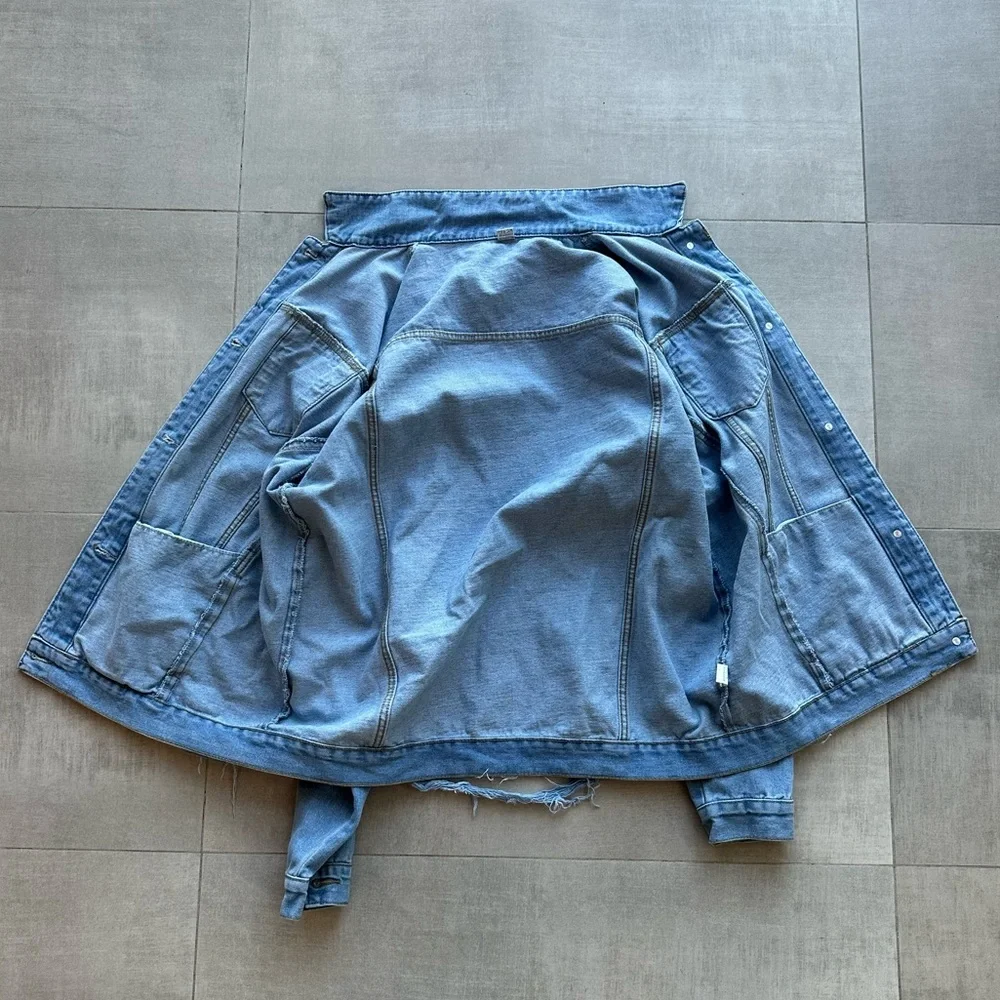 Distressed Denim Jacket - Men’s Medium - Picture 9 of 12